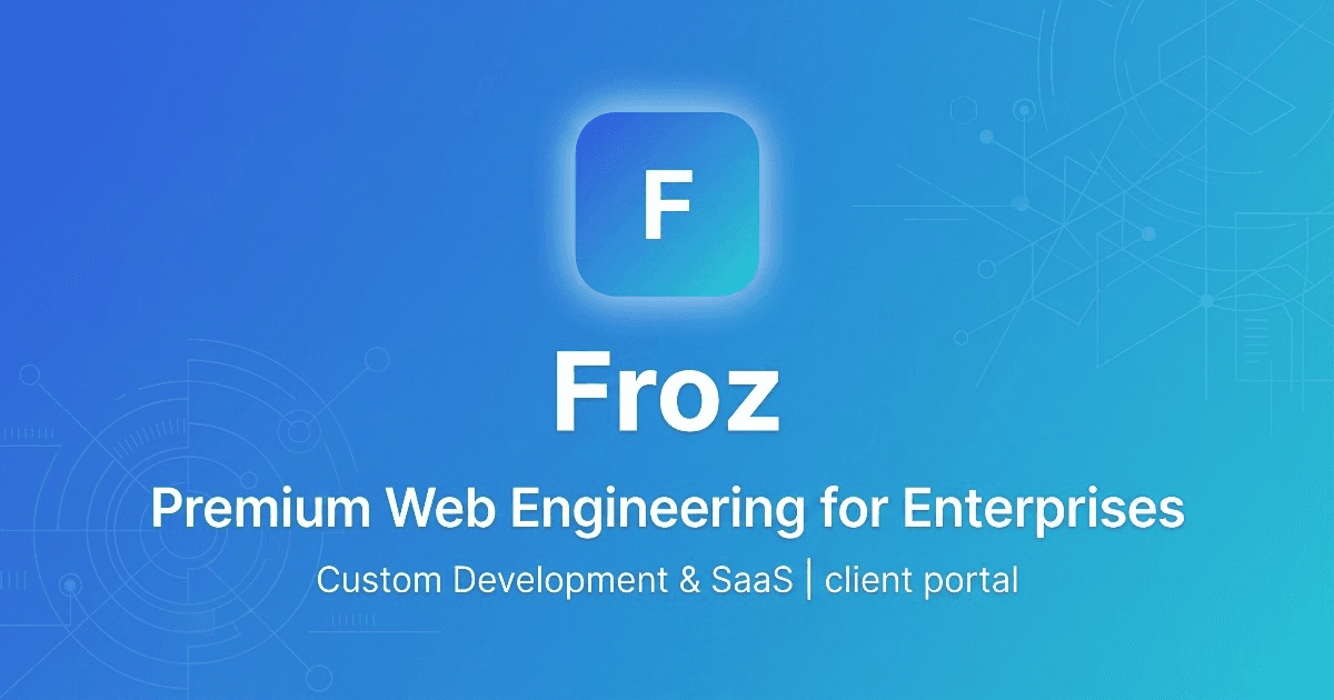 Froz branded hero asset for high-performance SaaS apps